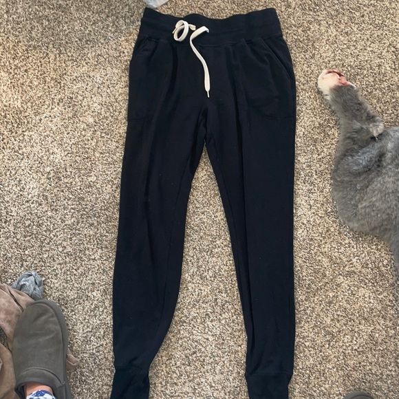 Zella Black Track Pants with White Drawstring - Picture 1 of 1